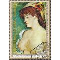 EQUATORIAL GUINEA, FINE ART, Manet, Bare breasts, green 1973, 50pta