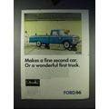 1966 Ford Pickup Truck Ad - Makes a Fine Second Car