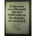 1970 Avis Rent a Car Ad - Plymouth Over 19,000 ...