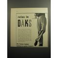 1951 DAKS Slacks Ad - Relax in DAKS