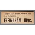 LONDON & SOUTH WESTERN RAILWAY LUGGAGE LABEL - ...