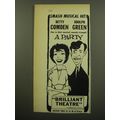 1959 A Party Play Ad - Smash Musical Hit! Betty Comden Adolph Green