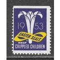 USA 1953 EASTER SEAL HELP CRIPPLED CHILDREN FLO...
