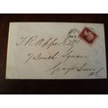 1866 GB QV 1d Red stamp DQ Plate 91 cover J Raf...