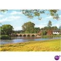 GB Postcard - River & Bridge Fordingbridge, Ham...