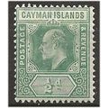 Cayman Islands 1907 SG25 1/2d Green Mounted Min...