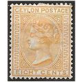 Ceylon 1898 SG150a 8c Yellow Wmk Crown CA Mount...