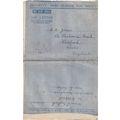 India 1946 HM Forces Air Letter Calcutta-Watfor...