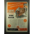 1947 Evans Oil-Burning Home Heater Ad - Moving In