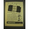 1956 Movado Ermetophon Watch Ad - Fully Automatic