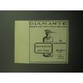 1958 Diamante Cologne Ad - Diamante Sixteen east fifty fifth New York