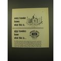 1961 ASTA American Society of Travel Agents Advertisement