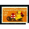USA 1981 SG 1917 20c TEDDY BEAR ON SLEIGH CHRIS...