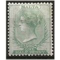 Malta 1865 SG20 1/2d Green Wmk Crown CA Mounted...