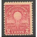 655 2c Edison's First Lamp Barely Clears MNH Q0755
