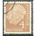 Germany 1954 - 4pf orange brown - President Heu...