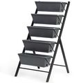 5-Tier Raised Garden Bed with Water Drainage fo...
