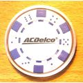 AC DELCO Poker Chip Golf Ball Marker - White