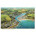 AERIAL VIEW OF EAST & WEST LOOE CORNWALL unused...