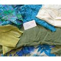 S22 100% Silk Scrap Fabric Lot Material Reclaim...