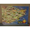 THE SOUTH-EAST OF ENGLAND MAP, used postcard by...
