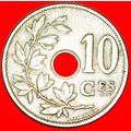 FRENCH LEGEND:BELGIUM★10 CENTIMES 1905★LEOPOLD ...