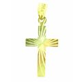 New Solid Real 14 k Gold multi Tone Cross Relig...