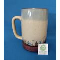 CERAMIC TANKARD NEW ENGLAND MOUNTAIN SCENE with...