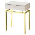 24in Modern End Table 1 Drawer Nightstand Beige...