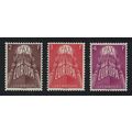 Luxembourg Europa 3v 1957 MNH SG#626-628