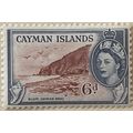 Cayman Islands QEII 1954 6d Lake Brown & Deep B...