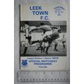 1984 programme Leek Town v. York City, North We...