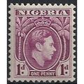 Nigeria 1950 SG50ba 1d Bright Purple Mounted Mi...