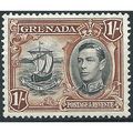 Grenada 1941 SG160a 1/- Black & Brown Perf13.5x...