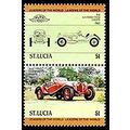 St. Lucia 1984 Cars $1.00 Se-tenant Pair of MNH...