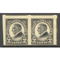 611 2c Warren Harding Fine MLH Pair H0273