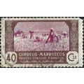 SPANISH MOROCCO, Agriculture, scything cereal, ...