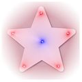 Turbo Star Flashing Body Light Lapel Pins