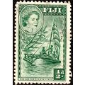 Fiji 1954 Queen Elizabeth II 1/2d Used Stamp Bo...