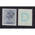 X952Eu U249 17p Grey blue 'D' UNDERPRINT Unmoun...