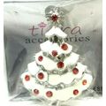 Vintage 2 1/4" Costume Jewelry White Christmas ...