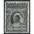 Niger Coast Protect 1894 SG50 1/- Black Mounted...