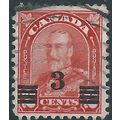 Canada 1932 SG314 3c on 2c Scarlet Fine Used....
