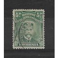 Rhodesia.SG186 1/2d Blue-Green.Variety Unchecke...
