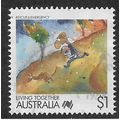 AUS 1988 $1.00 'LIVING TOGETHER - RESCUE AND EM...