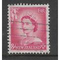 NEW ZEALAND 1954 QEII 8d CARMINE SG 730 FINE USED