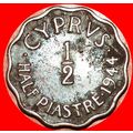 WARTIME (1942-1945): CYPRUS ★ 1/2 PIASTRE 1944!...