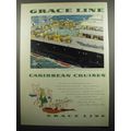 1955 Grace Line Cruise Advertisement - Grace Line Caribbean Cruises