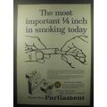1959 Parliament Cigarettes Ad - The most important 1/4 inch in smoking today