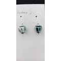 Refined 925 silver hook hematite heart earrings